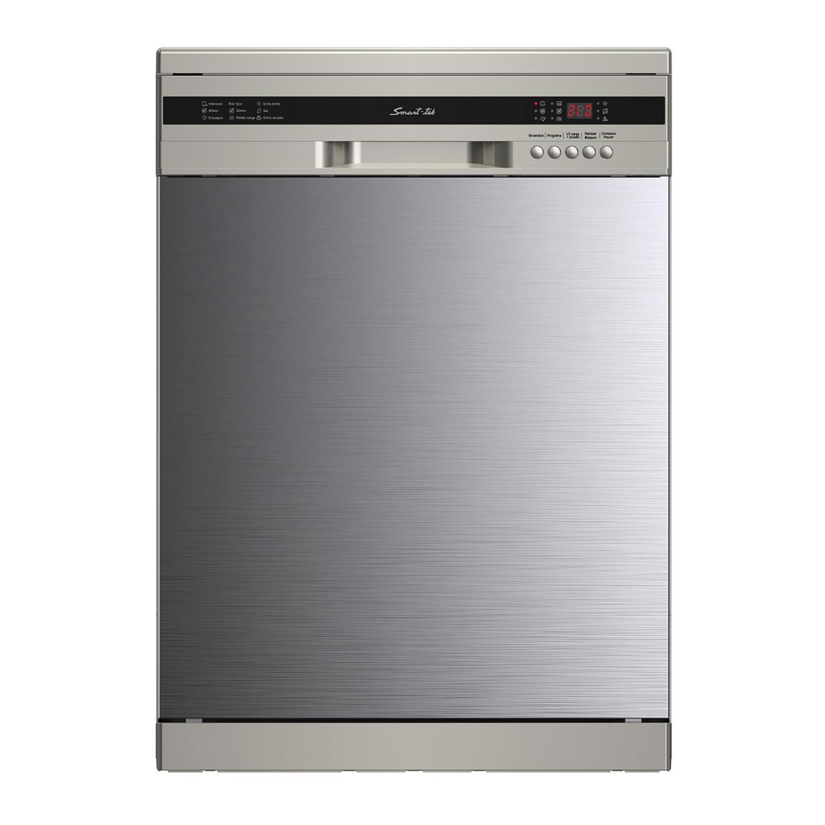 Lavavajillas Smart-Tek LV402S con 5 programas y secado extra 13 Cubiertos