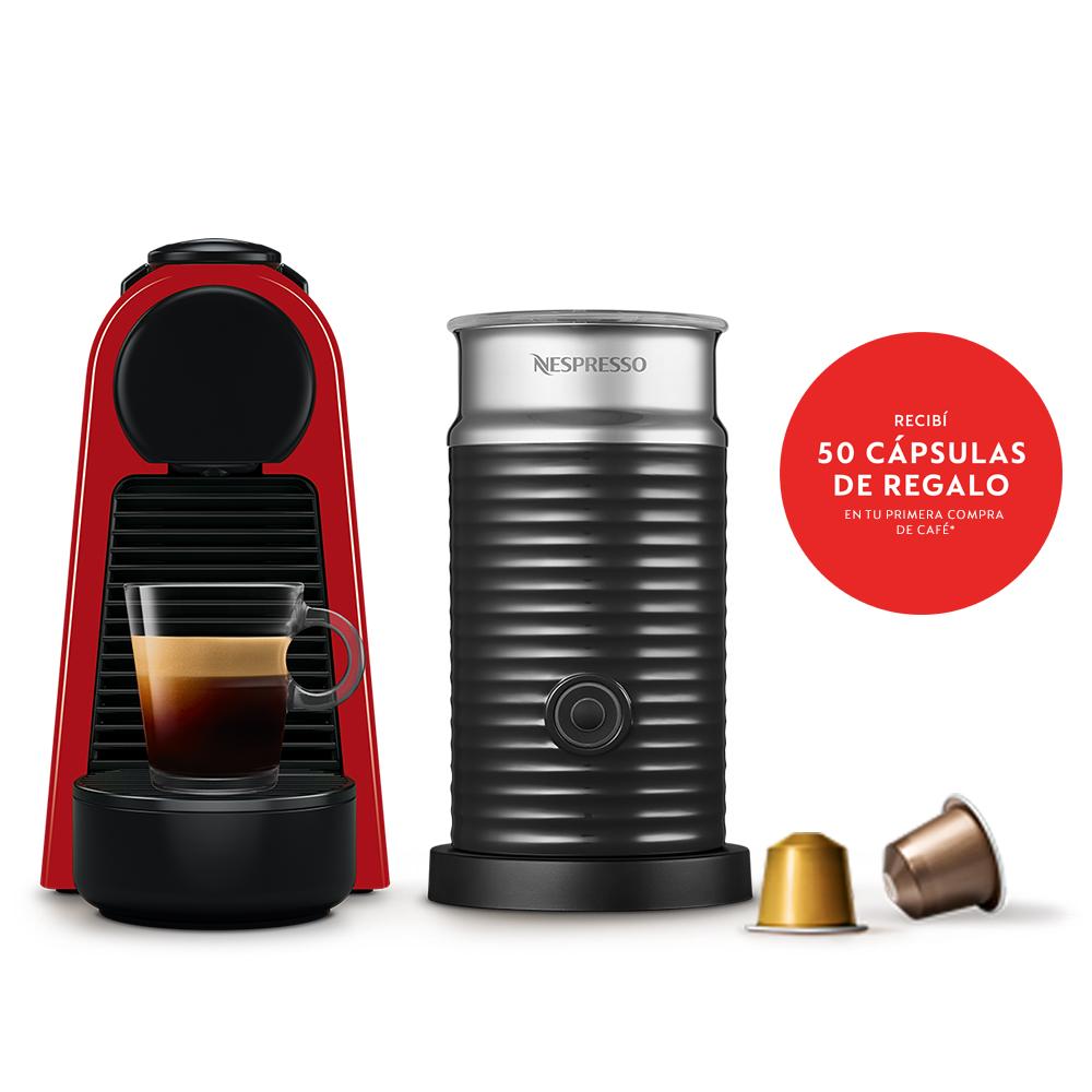 Cafetera Nespresso Essenza Mini D30-ar Aeroccino - Roja