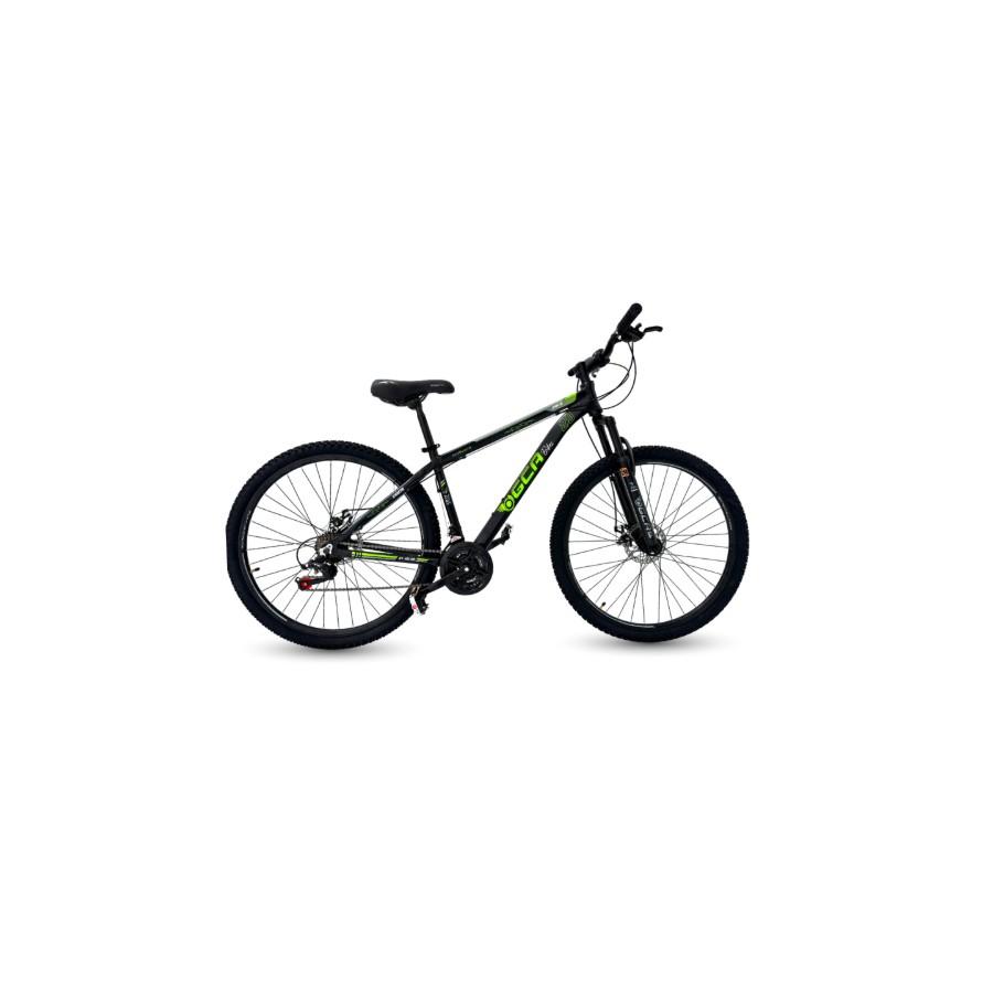 GCA BICICLETA MOUNTAINBIKE ZEUS R29 21 VEL ALUM NEGRA AMARILLA Y FLUO