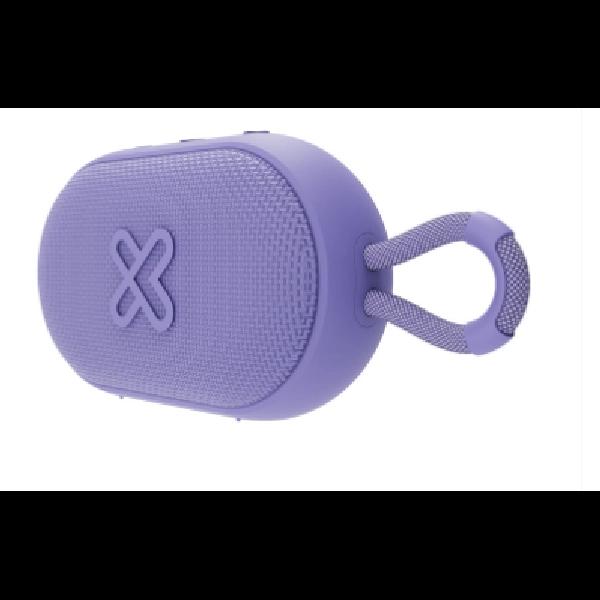 PARLANTE KLIPXTREME GROOVESPLASH PORTATIL STEREO TRUE WIRELES 12HS - 6W - IPX7 PURPURA (KBS-030PR
