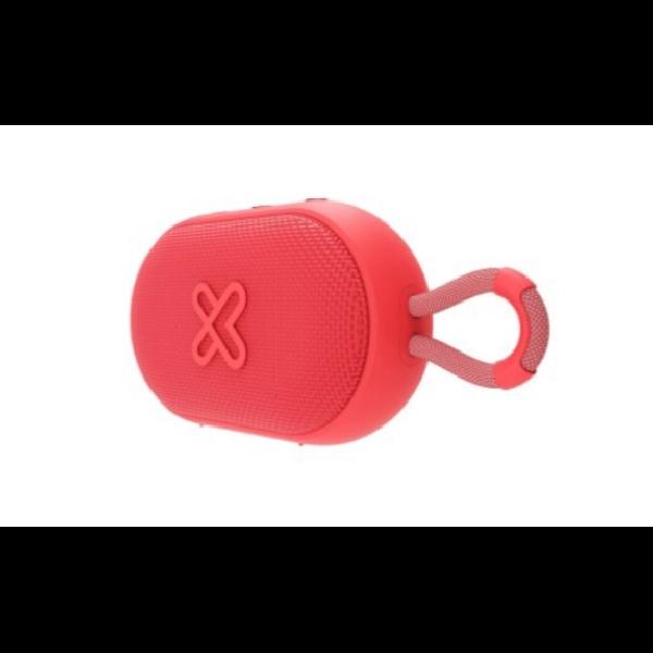 PARLANTE KLIPXTREME GROOVESPLASH PORTATIL STEREO TRUE WIRELES 12HS - 6W - IPX7 RED (KBS-030RD)