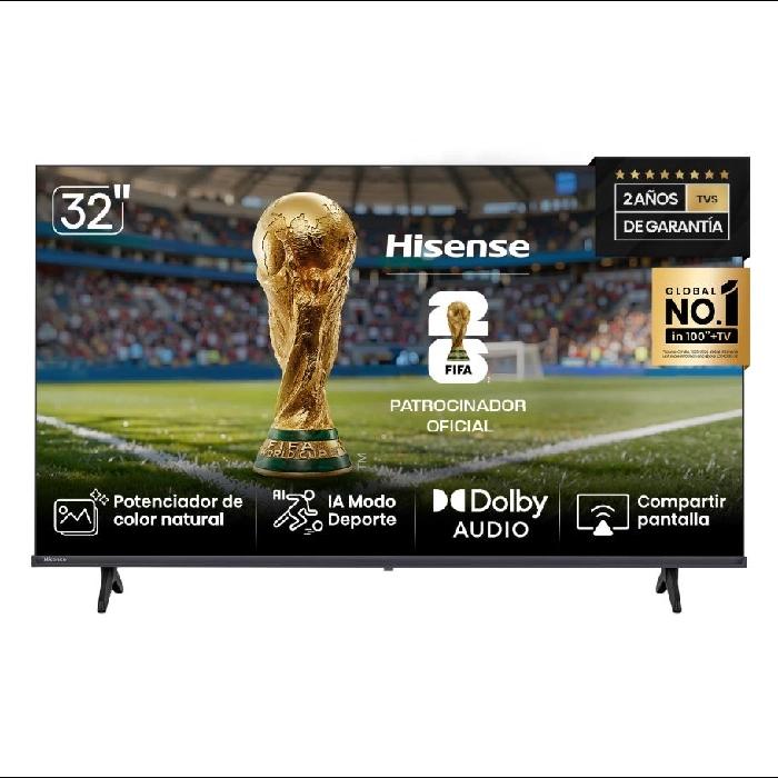 TV LED 32" HISENSE 32A42K - HD, SMART TV, HDMI SO VIDAA U5 NEGRO (9132A42K)