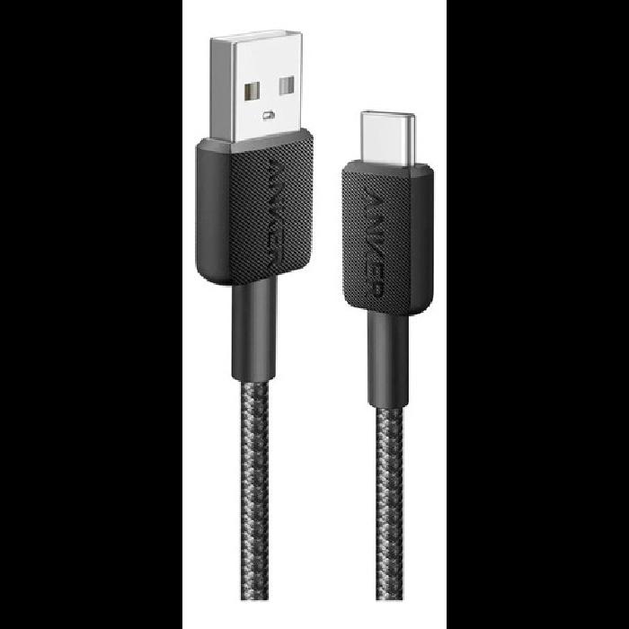 Cable Anker 322 Usb-a A Usb-c 3ft 1m Black Trenzado Negro