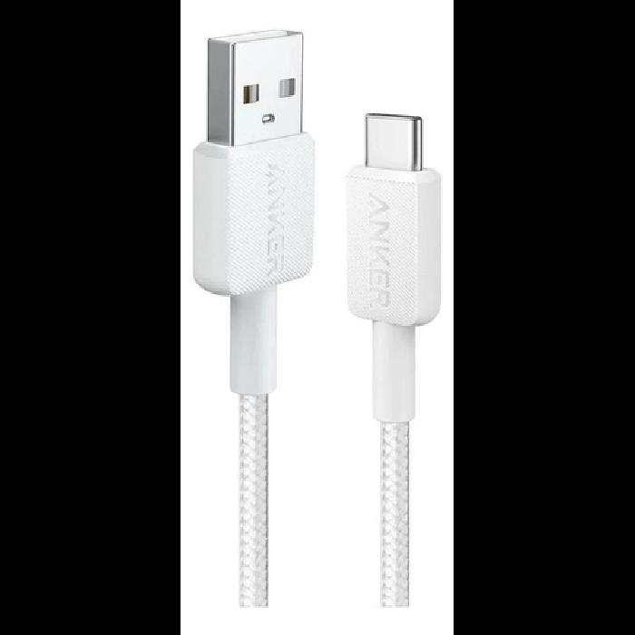 Cable Anker 322 Usb-a A Usb-c 3ft 1m White Trenzado Blanco