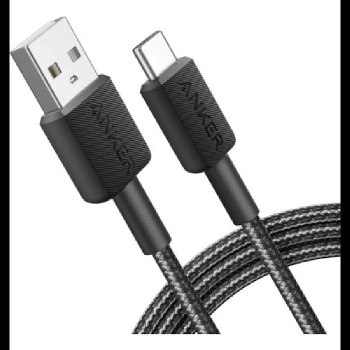 Cable Anker 322 Usb-a A Usb-c 6ft 1.8m Black Trenzado Negro