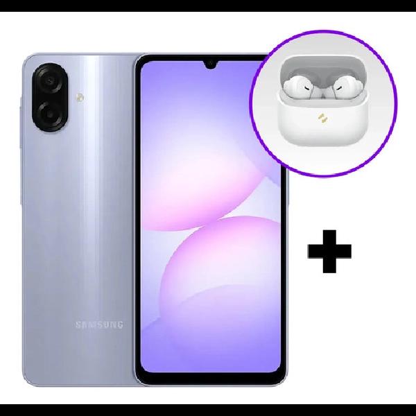 Combo Celular Samsung A07 64/4GB Light Violet + Havit TW982