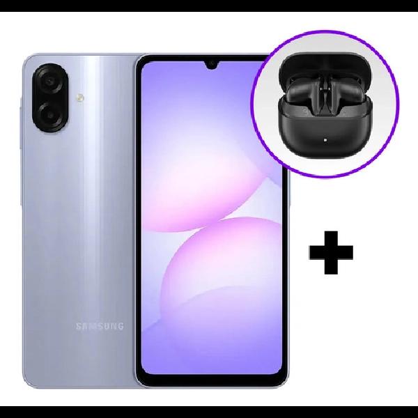 Combo Celular Samsung A07 Light Violet 64/4GB + Auriculares Havit TW888 Lite
