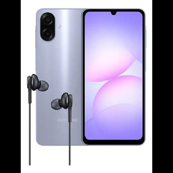 Combo Celular Samsung Galaxy A07 64/4GB Light Violet + Auriculares Type-C Black