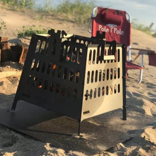 Fogonero Brasero Armable Cuadrado Bosca Fire Pit 500 Asador