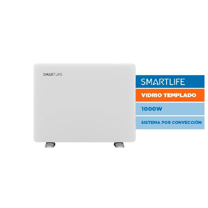 Calefactor Panel de Vidrio Smartlife 1000W Portatil Blanco