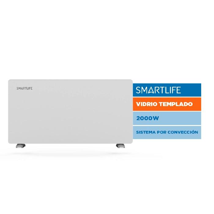 Calefactor Panel de Vidrio Smartlife 2000W Portatil Blanco