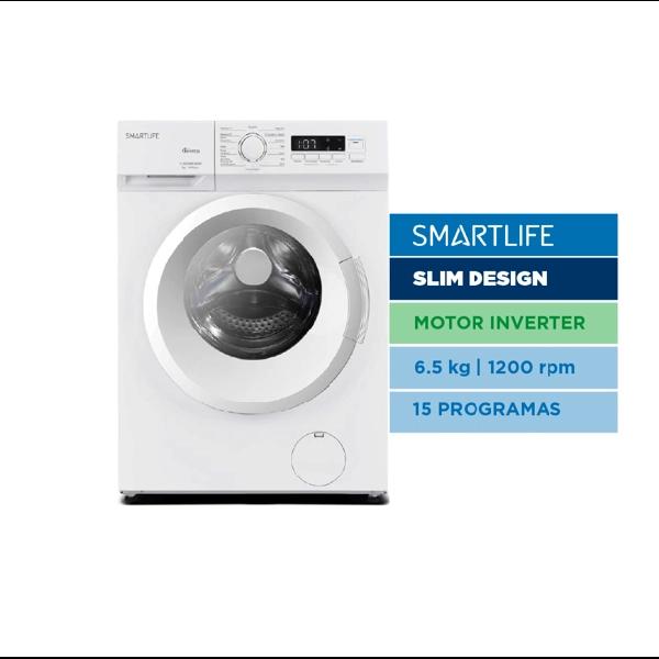 Lavarropas Smartlife WM26I0651200W Inverter 6.5 kg Blanco