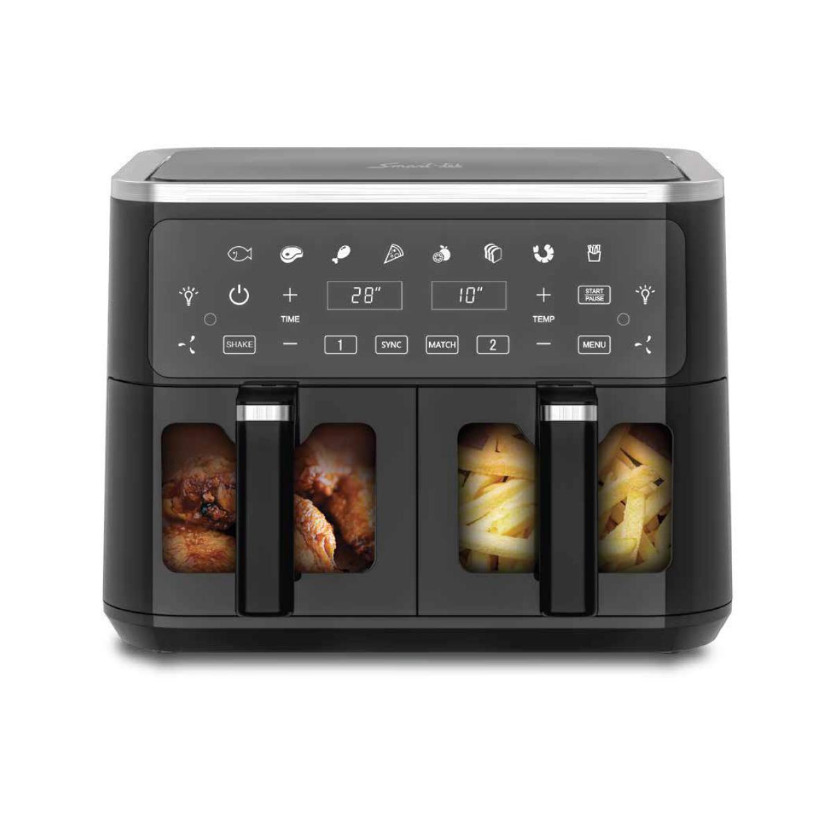 Freidora De Aire Doble Smart-Tek Air Fry 9Lts AF2090D 2400W