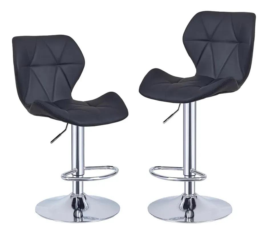 Taburete JD C8561 combo x 2 unidades Negro